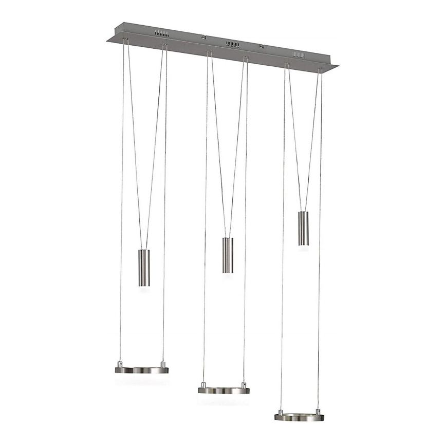 Wofi 7263.06.54.6000 - LED dimmbare Hängeleuchte an Seil JETTE 3xLED/7,5W/230V + 3xLED/1W