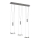 Wofi 7263.06.54.6000 - LED dimmbare Hängeleuchte an Seil JETTE 3xLED/7,5W/230V + 3xLED/1W