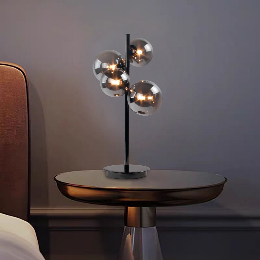 Wofi 8014.04.24.9000 - LED-Tischlampe VILLA 4xG9/3W/230V schwarz