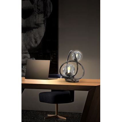 Wofi 8014-205 - LED-Tischleuchte NANCY 2xG9/3,5W/230V schwarz/glänzendes Chrom