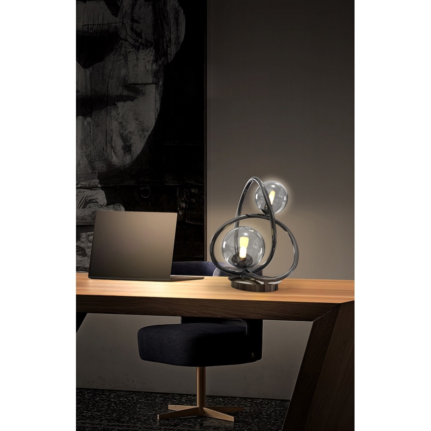 Wofi 8014-205 - LED-Tischleuchte NANCY 2xG9/3,5W/230V schwarz/glänzendes Chrom