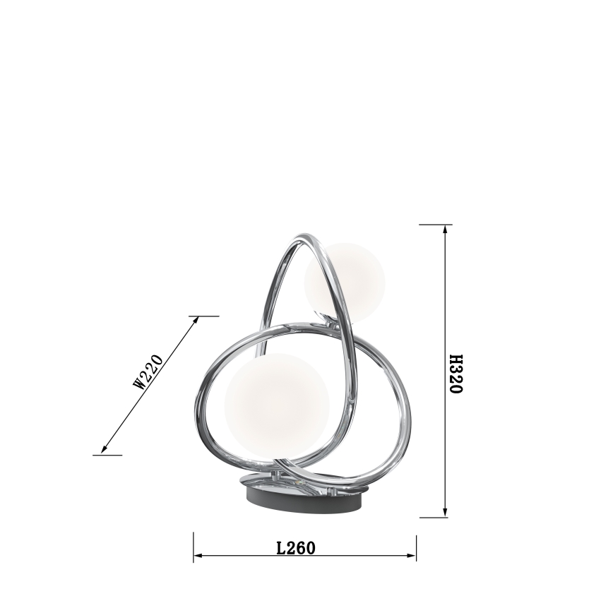Wofi 8014-207 - LED-Tischlampe NANCY 2xG9/3,5W/230V glänzendes Chrom