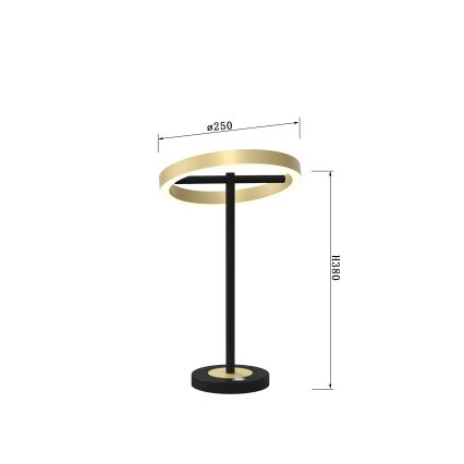 Wofi 8016-104 - Dimmbare LED-Lampe mit Touch-Funktion BREST LED/10,5W/230V schwarz/golden