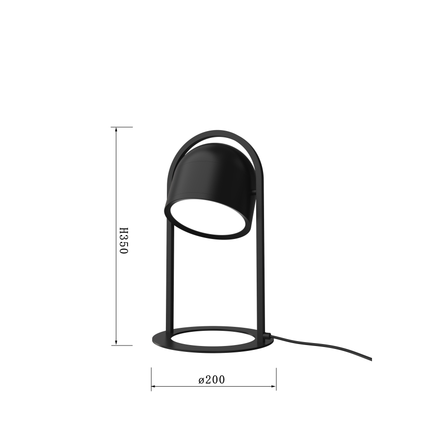 Wofi 8045-102 - Dimmbare LED-Tischlampe mit Touch-Funktion NIZZA LED/10,5W/230V schwarz