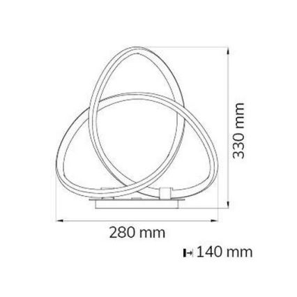 Wofi 8134.01.88.9000 - Dimmbare LED-Tischlampe INDIGO LED/19W/230V