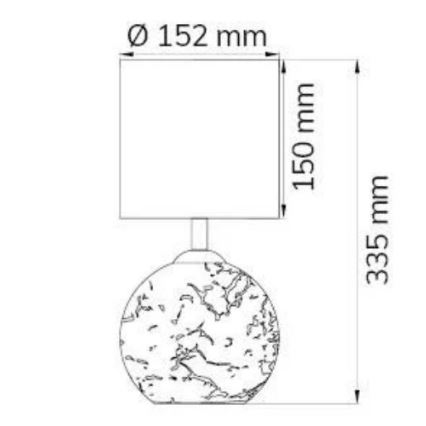 Wofi 8149.02.13.6012 - Tischlampe CARMEN 1xE14/40W/230V + 1xG9/10W golden