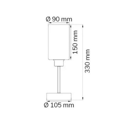 Wofi 830701640330 - Dimmbare Tischleuchte mit Touch-Funktion LOFT 1xE14/40W/230V