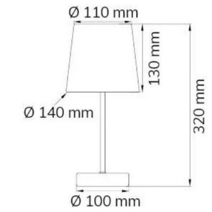 Wofi 8324.01.10.0000 - Tischlampe CESENA 1xE14/42W/230V schwarz