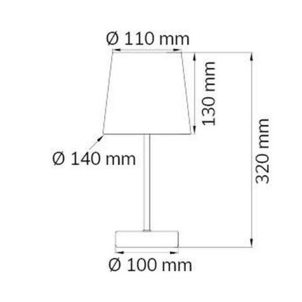 Wofi 832401060000 - Tischlampe CESENA 1xE14/42W/230V weiß