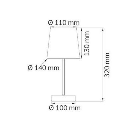 Wofi 832401178000 - Tischlampe CESENA 1xE14/42W/230V grün