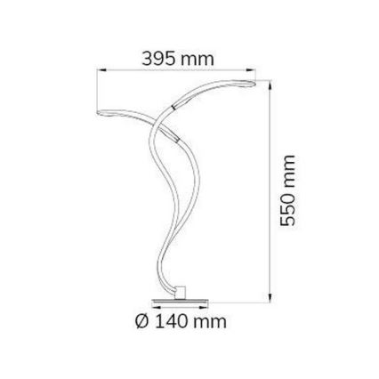 Wofi 8326.02.01.5000 - Dimmbare LED-Tischlampe mit Touch-Funktion HAMPTON 2xLED/5,2W/230V