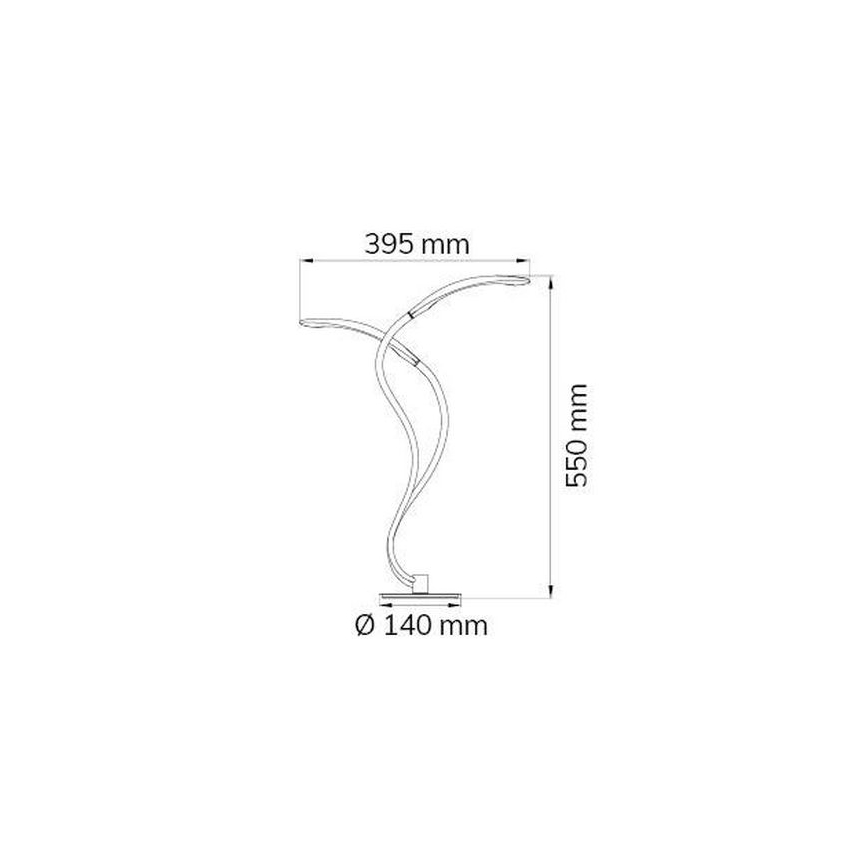 Wofi 8326.02.01.5000 - Dimmbare LED-Tischlampe mit Touch-Funktion HAMPTON 2xLED/5,2W/230V
