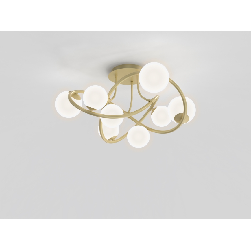 Wofi 9014-801 - LED-Aufbauleuchte NANCY 8xG9/3,5W/230V golden/weiß