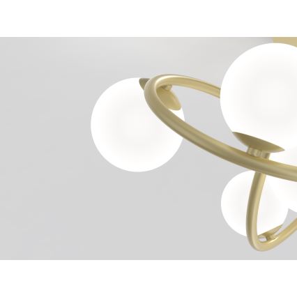 Wofi 9014-801 - LED-Aufbauleuchte NANCY 8xG9/3,5W/230V golden/weiß