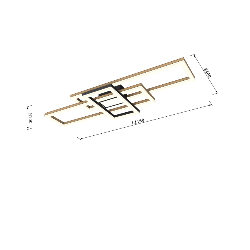Wofi 9022-306L - LED dimmbare Deckenleuchte MATERA LED/57W/230V
