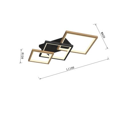 Wofi 9022-306M - LED dimmbares Deckenleuchte MATERA LED/37W/230V