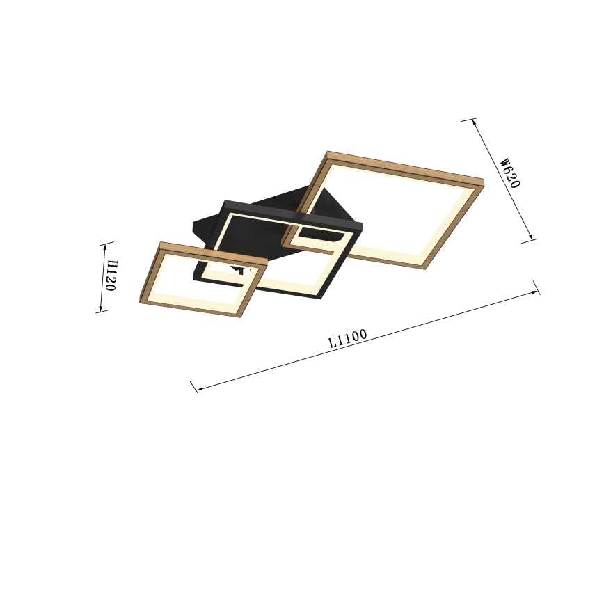 Wofi 9022-306M - LED dimmbares Deckenleuchte MATERA LED/37W/230V