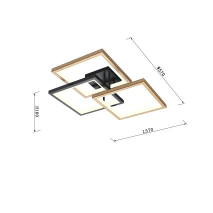 Wofi 9022-306S - LED dimmbare Deckenleuchte MATERA LED/40W/230V