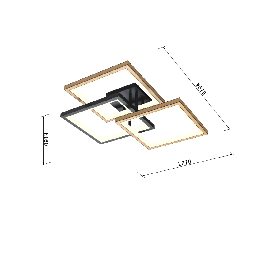 Wofi 9022-306S - LED dimmbare Deckenleuchte MATERA LED/40W/230V