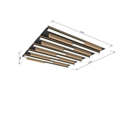 Wofi 9031-1006 - LED dimmbare Deckenleuchte PALERMO LED/40W/230V Gummibaum