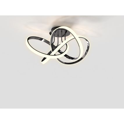 Wofi 9134-105L - Dimmbare LED-Anbauleuchte INDIGO LED/50W/230V schwarz/glänzendes Chrom