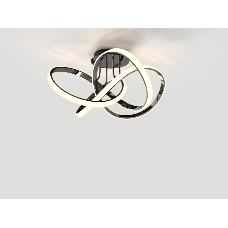 Wofi 9134-105L - Dimmbare LED-Anbauleuchte INDIGO LED/50W/230V schwarz/glänzendes Chrom