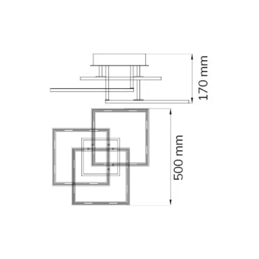 Wofi 9243.03.10.9300 – Dimmbare LED-Aufbauleuchte MODESTO LED/33W/230V
