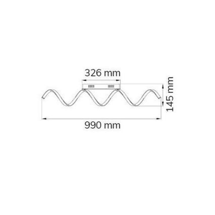 Wofi 9398.01.15.7000 - Dimmbare LED-Aufbauleuchte RUSSELL LED/32W/230V