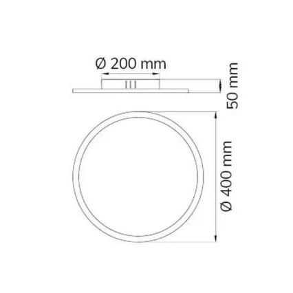 Wofi 9457.01.70.9400 - Dimmbare LED-Deckenleuchte LINOX LED/20W/230V 3000-6000 + Fernbedienung