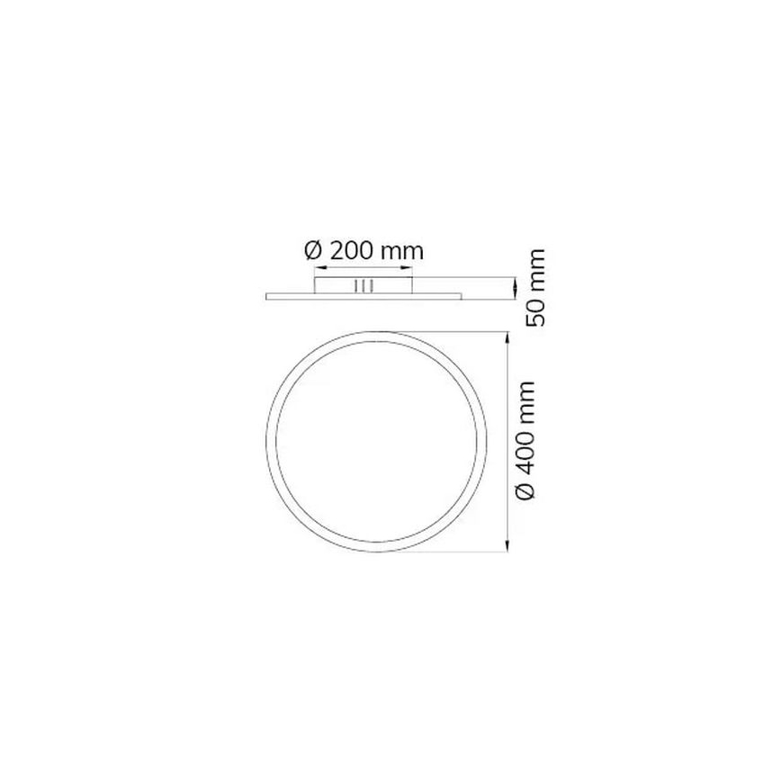 Wofi 9457.01.70.9400 - Dimmbare LED-Deckenleuchte LINOX LED/20W/230V 3000-6000 + Fernbedienung