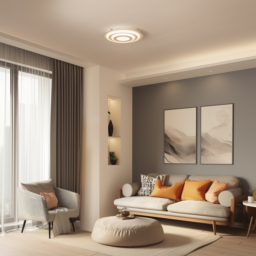 Wofi 9464.01.06.9000 - LED Deckenleuchte FLYNN LED/25W/230V Ø 60 cm weiß