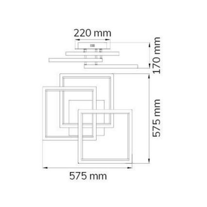 Wofi 9531.03.54.7000 - Dimmbare LED-Aufbauleuchte VISO LED/40W/230V