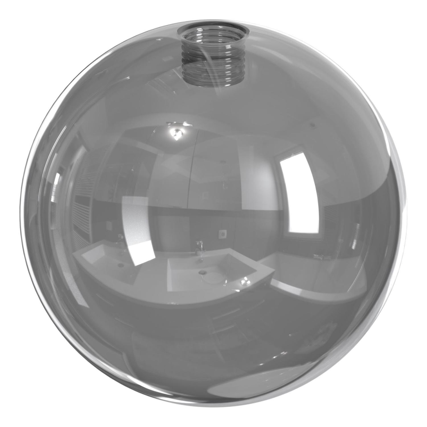 Wofi - Ersatzglas für Hängeleuchte, Tischleuchte, Stehleuchte und Wandleuchte VILLA d 15 cm grau
