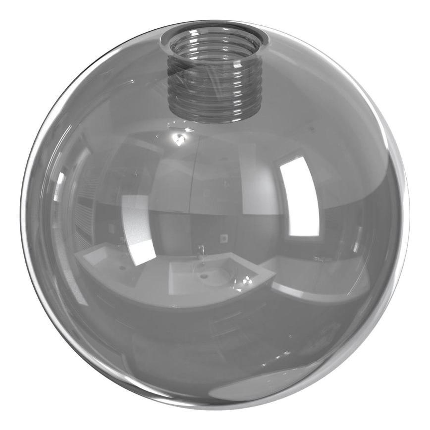Wofi - Ersatzglas für Hängeleuchte, Tischleuchte, Stehleuchte und Wandleuchte VILLA d 8 cm grau