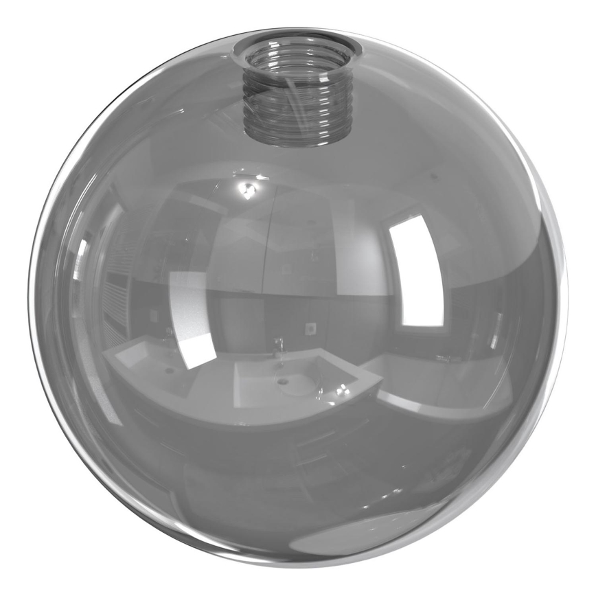 Wofi - Ersatzglas für Kronleuchter, Tischlampe, Stehlampe und Wandleuchte VILLA, Durchmesser 12 cm, grau