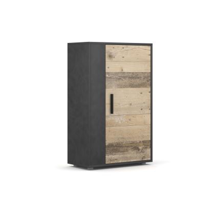 Wohnwand BRICK braun/schwarz