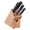 Wüsthof - CLASSIC Messer-Set im Messerblock, 6-teilig, Buche/beige