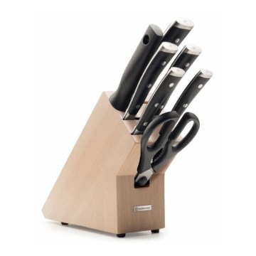 Wüsthof - Küchenmesserset im Block CLASSIC IKON 8-teilig Buche