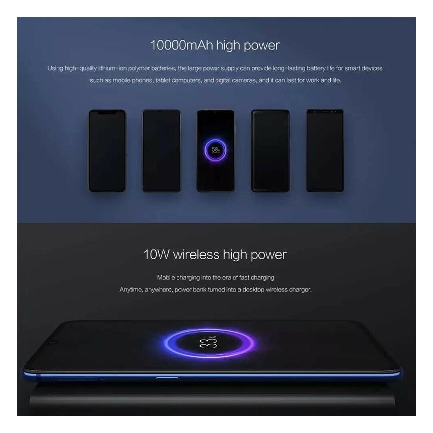 Xiaomi Mi Wireless Power Bank Essential 10000 mAh Schwarz