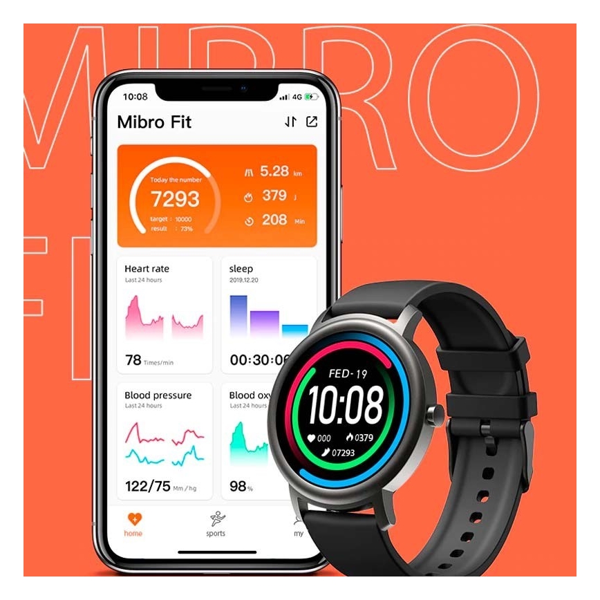 Xiaomi Mibro Bluetooth Smart Air Watch IP68 Schwarz