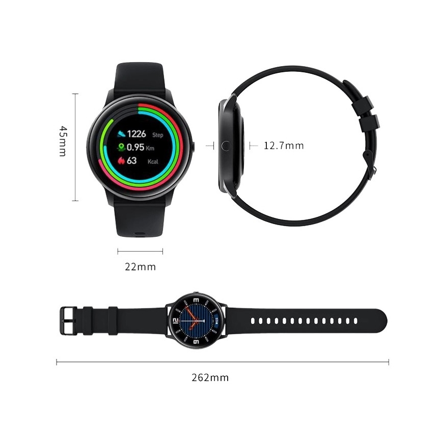 Xiaomi – Smartwatch IMILAB Bluetooth KW66 IP68 schwarz