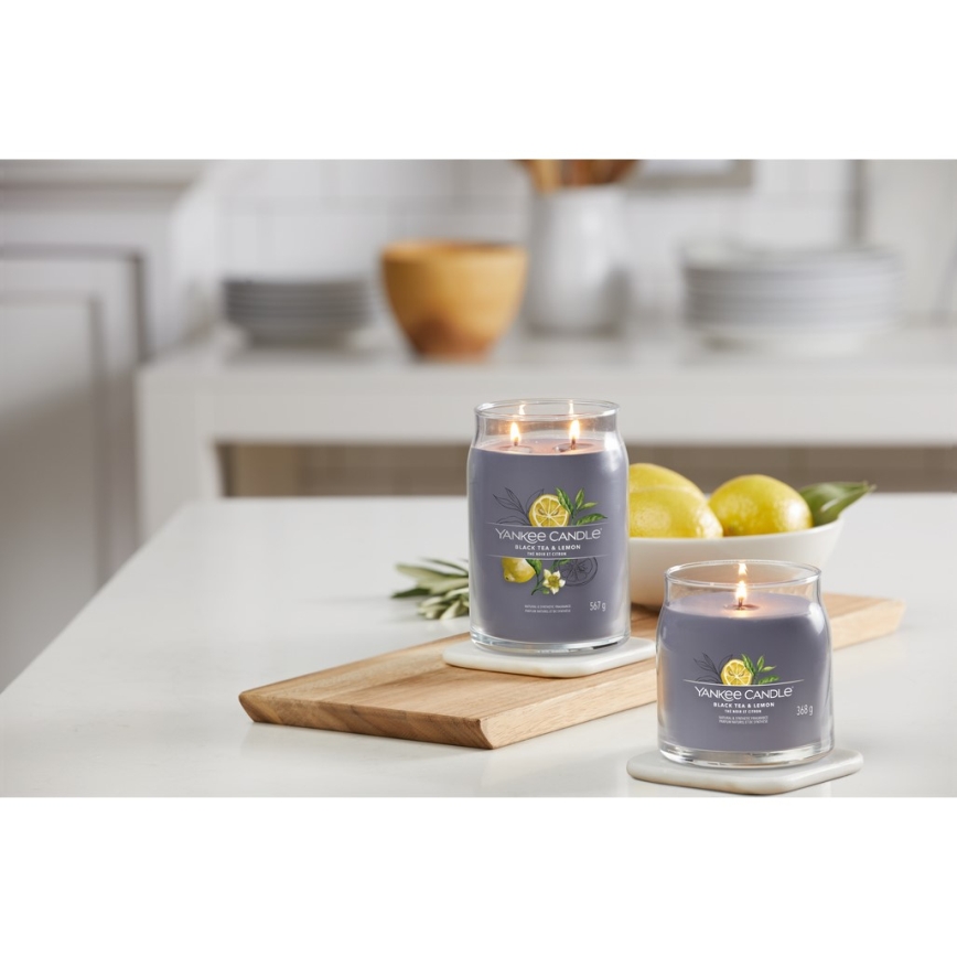 Yankee Candle - Duftkerze BLACK TEA & LEMON groß 567g 60-90 Std.