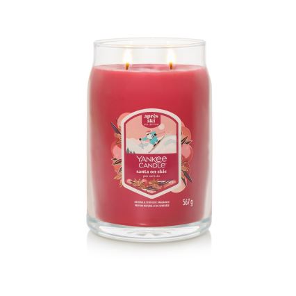 Yankee Candle - Duftkerze SANTA ON SKIS groß 567g 60-90 Std.