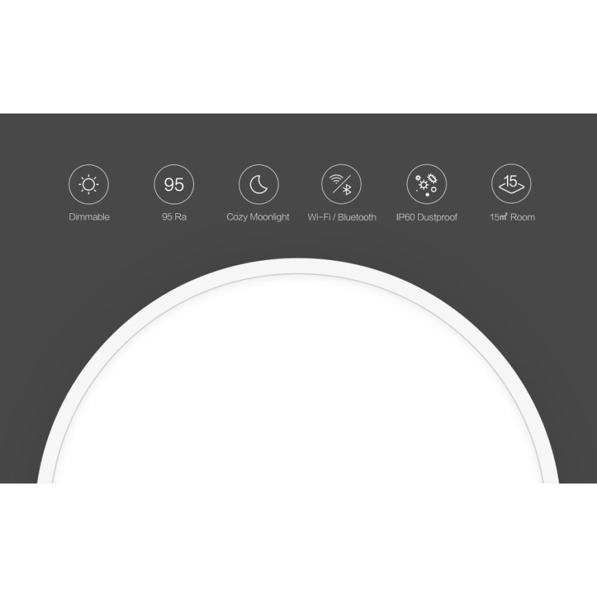 Yeelight - Dimmbare LED-Leuchte CEILING LED/28W/230V Wi-Fi Bluetooth CRI 95 + Fernbedienung
