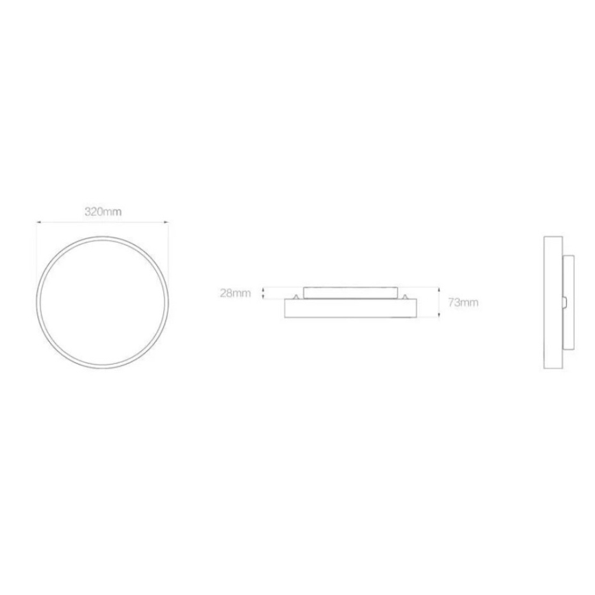 Yeelight - Dimmbare LED-Leuchte CEILING LED/28W/230V Wi-Fi Bluetooth CRI 95 + Fernbedienung