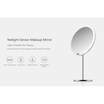 Yeelight - LED dimmbarer Make-up Spiegel mit Sensor LED/5W/USB CRI95