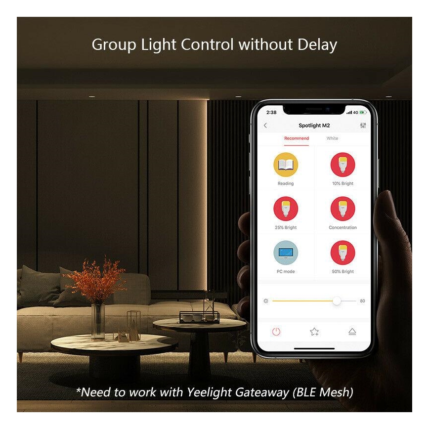 Yeelight - LED dimmbare Einbauleuchte MESH DOWNLIGHT M2 PRO LED/8W/230V Bluetooth
