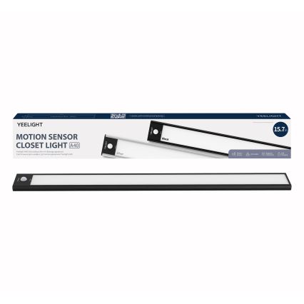 Yeelight - LED dimmbares, wiederaufladbares Möbellicht mit Sensor LED/2,3W/1500 mAh 4000K 40 cm schwarz