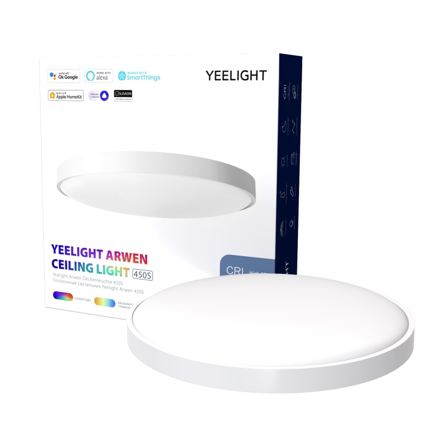 Yeelight - LED RGB dimmbare Deckenleuchte ARWEN 450S LED/50W/230V CRI 90 + Fernbedienung Wi-Fi/BT