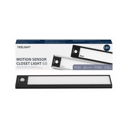 Yeelight - Dimmbare aufladbare LED-Möbelbeleuchtung mit Sensor LED/1,8W/1100 mAh 2700K 20 cm schwarz